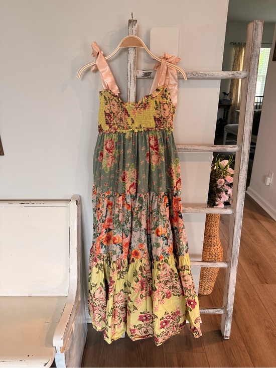 Free People Dresses & Skirts - Free People Bluebell Dress M Maxi Cottage Core Floral Rare/HTF Farmhouse EUC